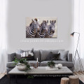 Современное искусство стены холста для украшения дома / африканское искусство холстины зебры для изображения Dropship / животного Giclee печать на холстине
